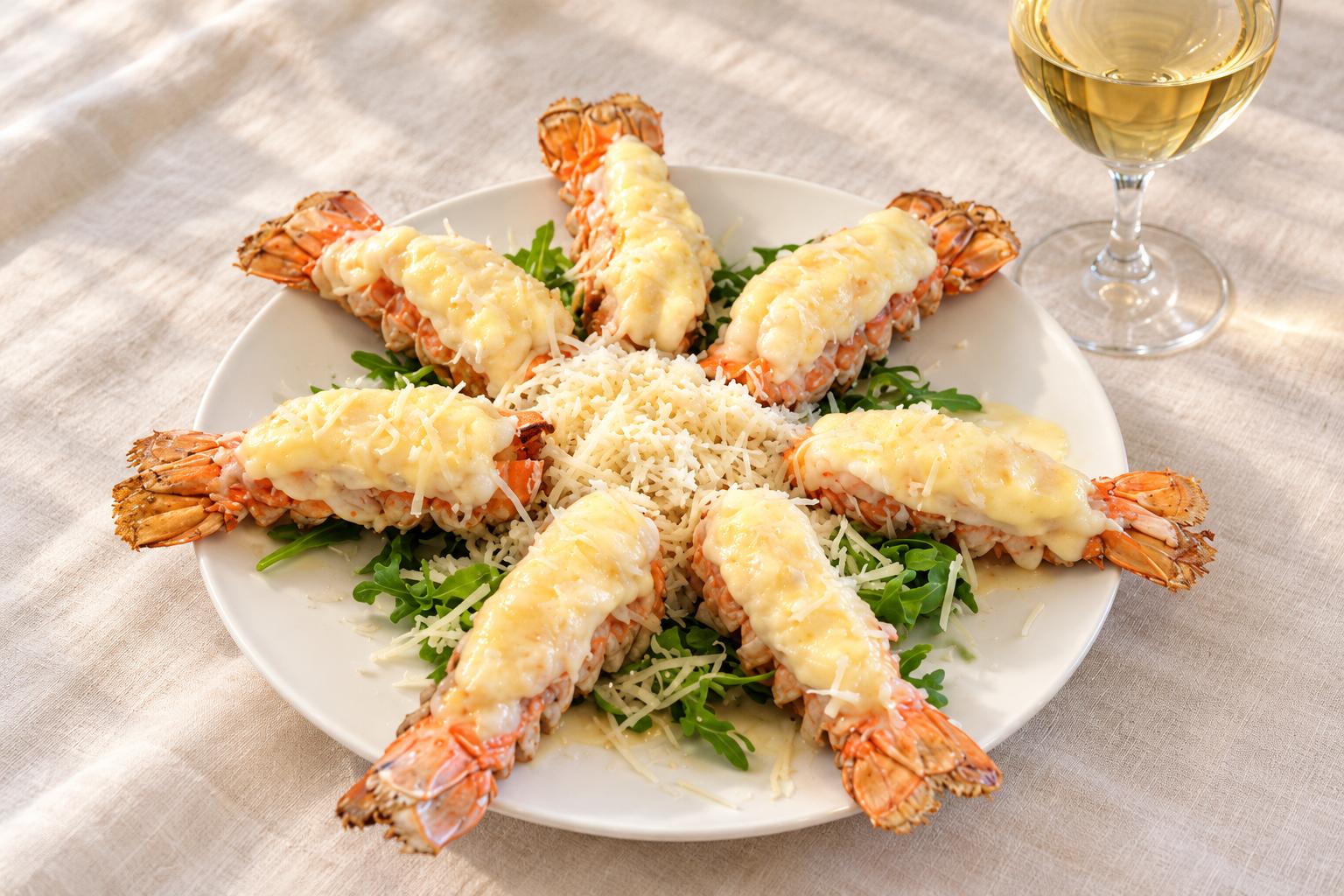 Gratin humarhalar &iacute; humar-ostas&oacute;su